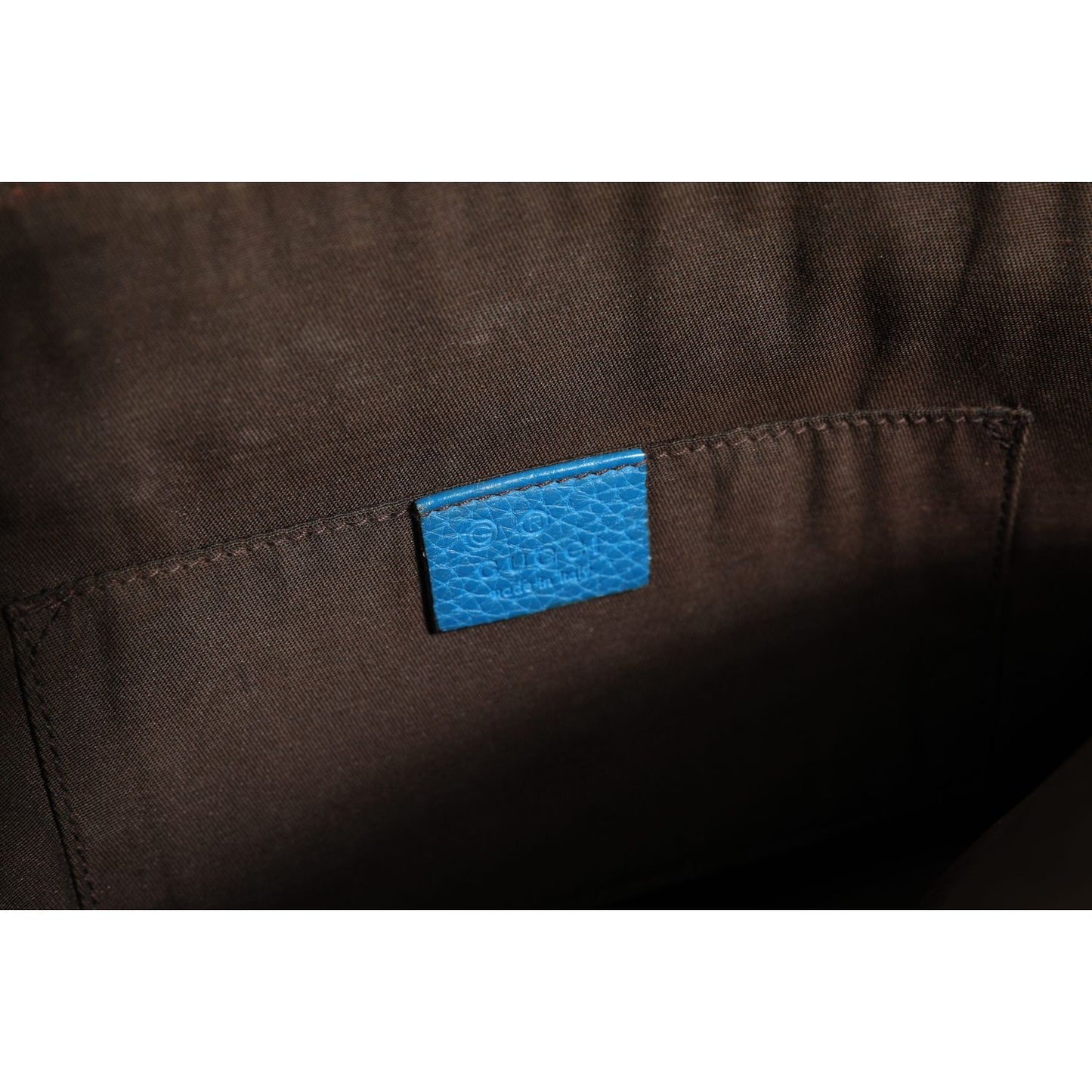 Gucci Blue Leather Dome Handbag