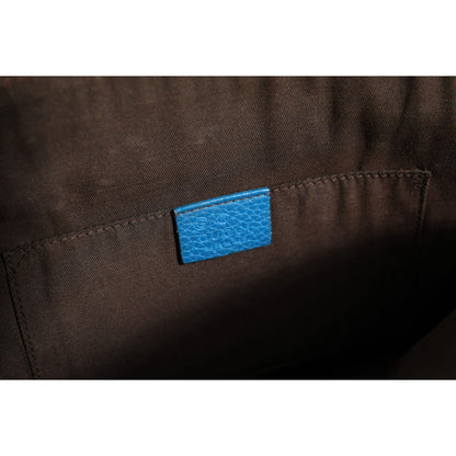 Gucci Blue Leather Dome Handbag