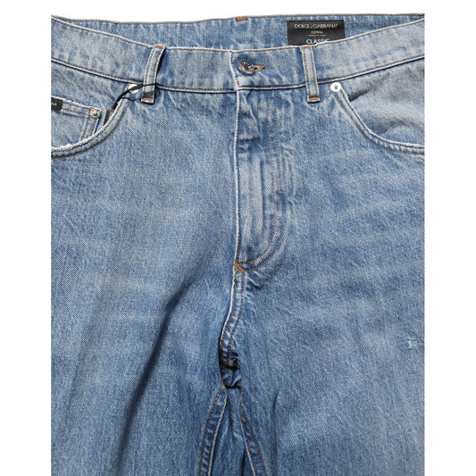 Dolce & Gabbana Light Blue Washed MidWaist Classic Denim Jeans