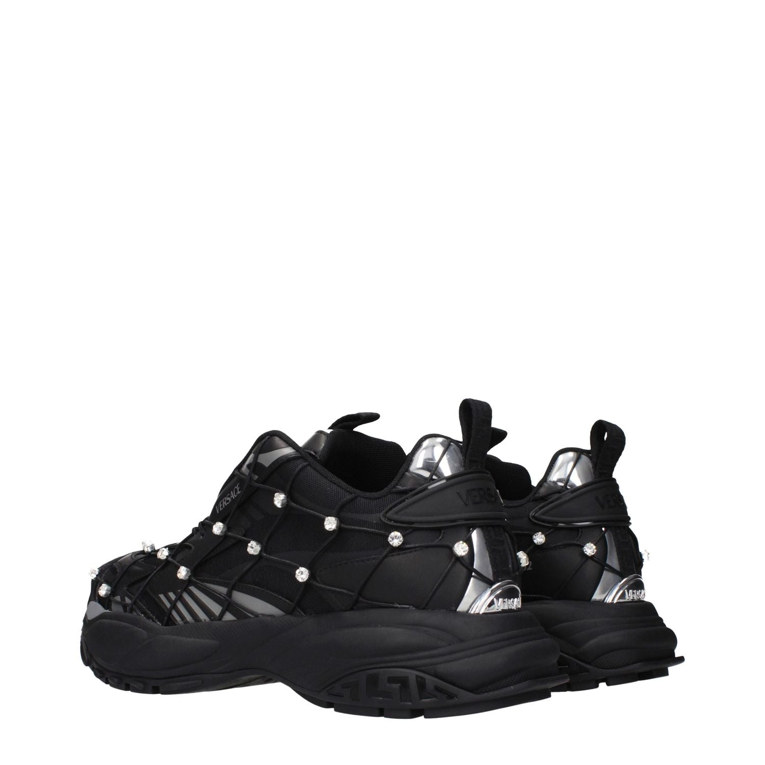 Versace Black Fabric Sneakers