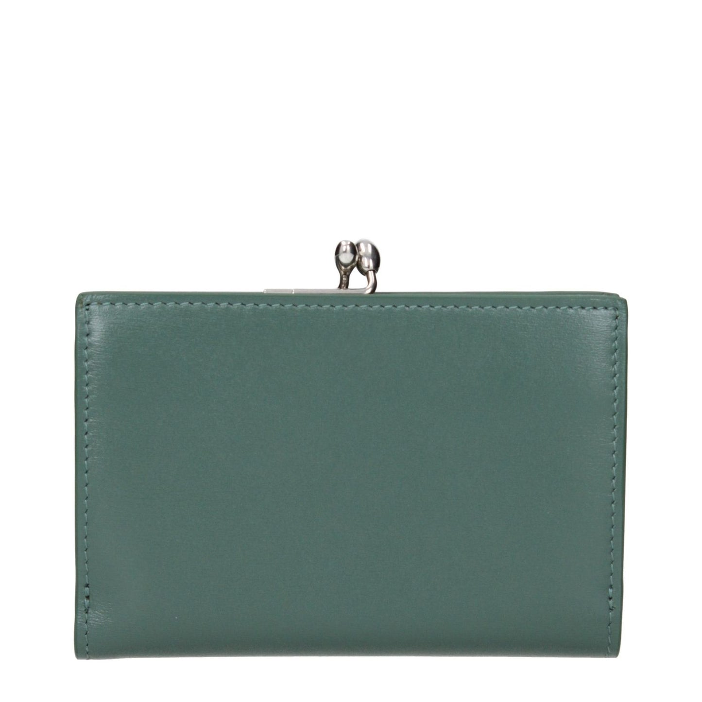 Jil Sander Green Leather Wallet