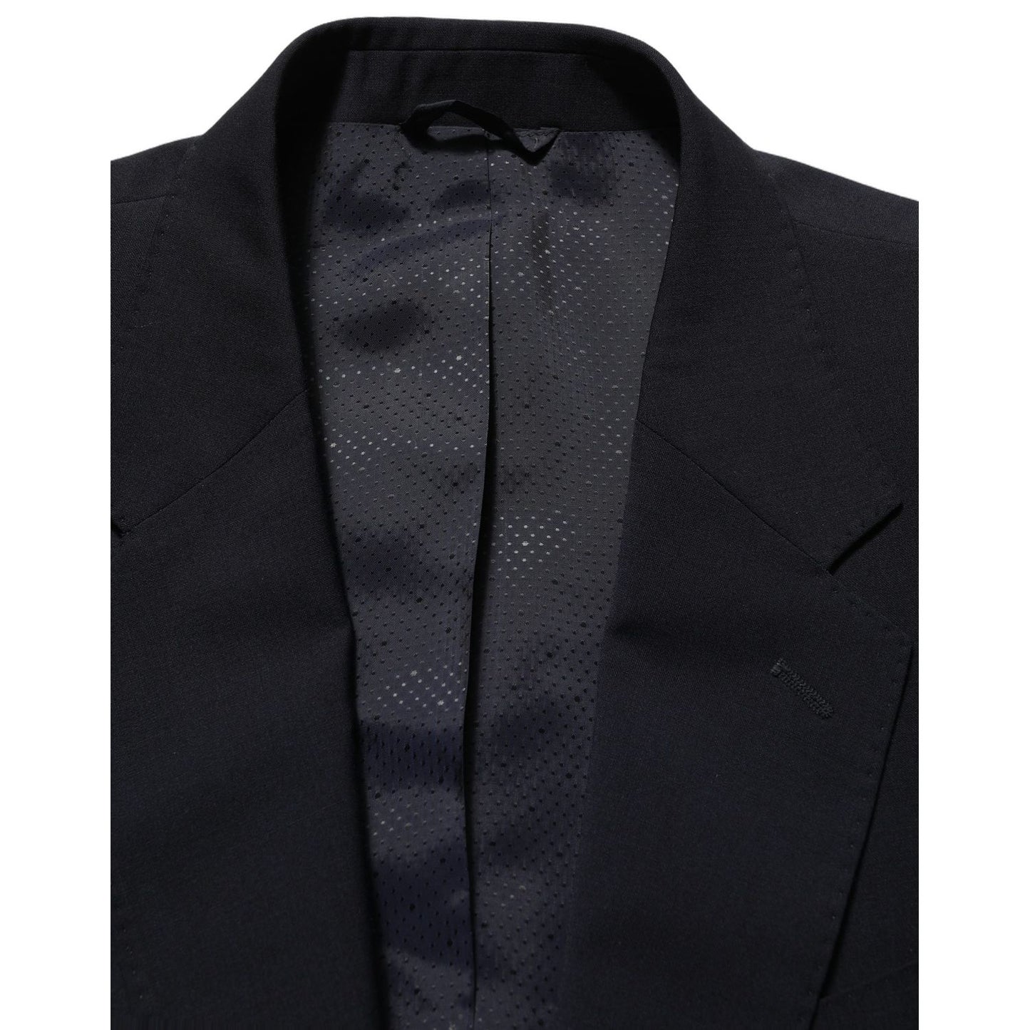 Dolce & Gabbana Black Wool Single Breasted Men Blazer Jacket