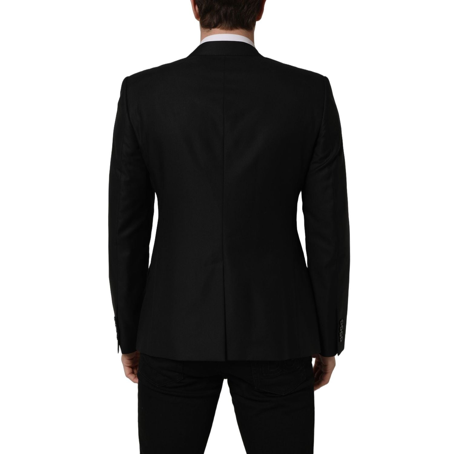 Dolce & Gabbana Black Wool Single Breasted Blazer Jacket