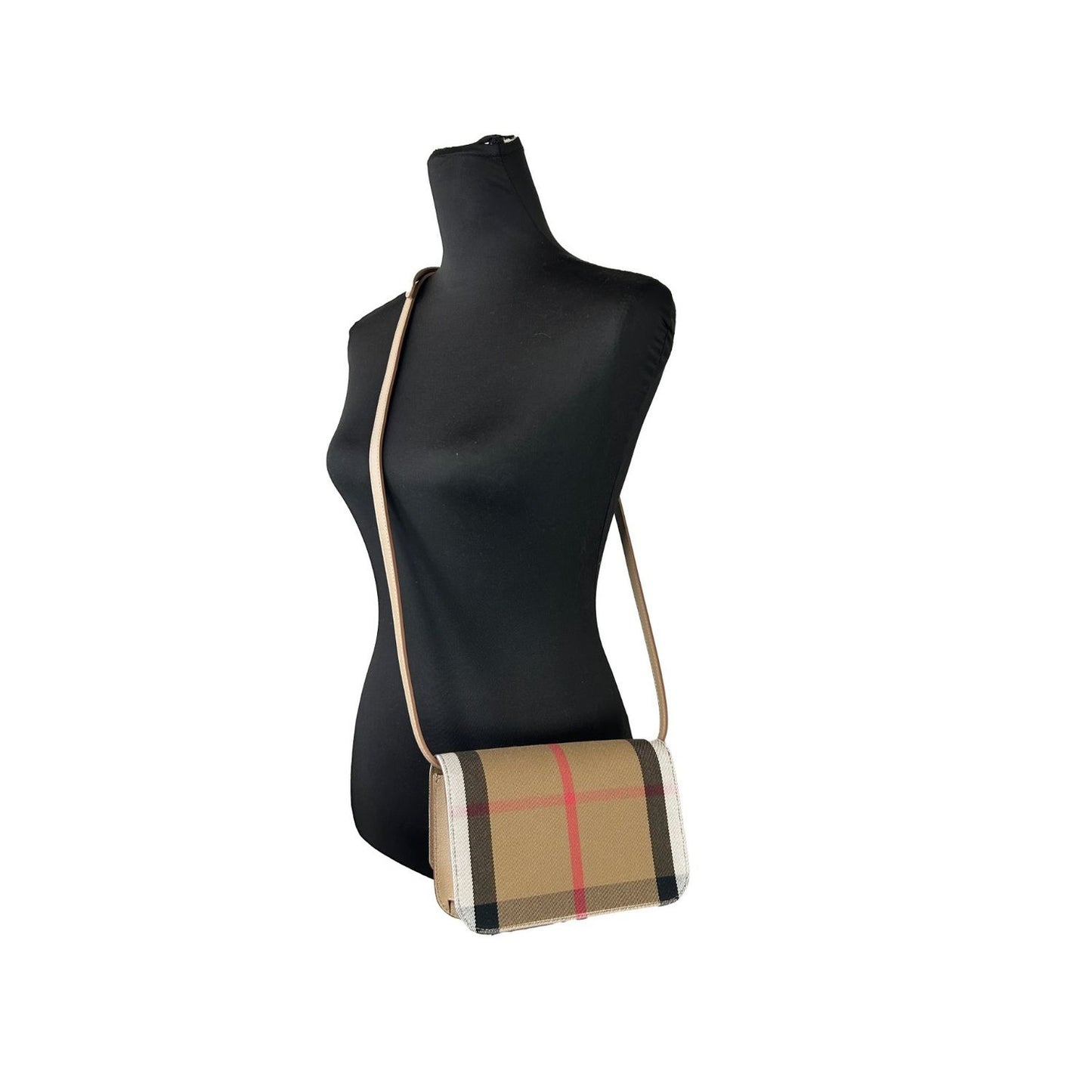 Burberry Small Leather Madison Crossbody Check Bag