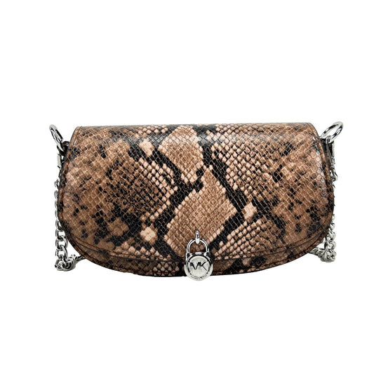 Michael Kors Mila Small Snakeskin Messenger Crossbody Bag