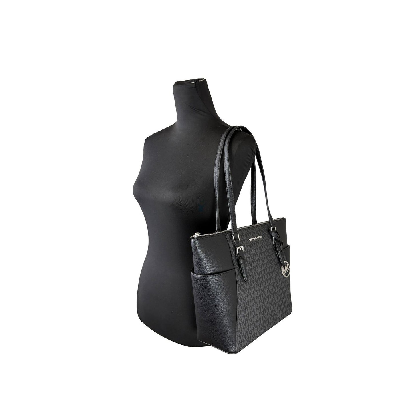 Michael Kors Charlotte Leather Top Zip Tote Bag