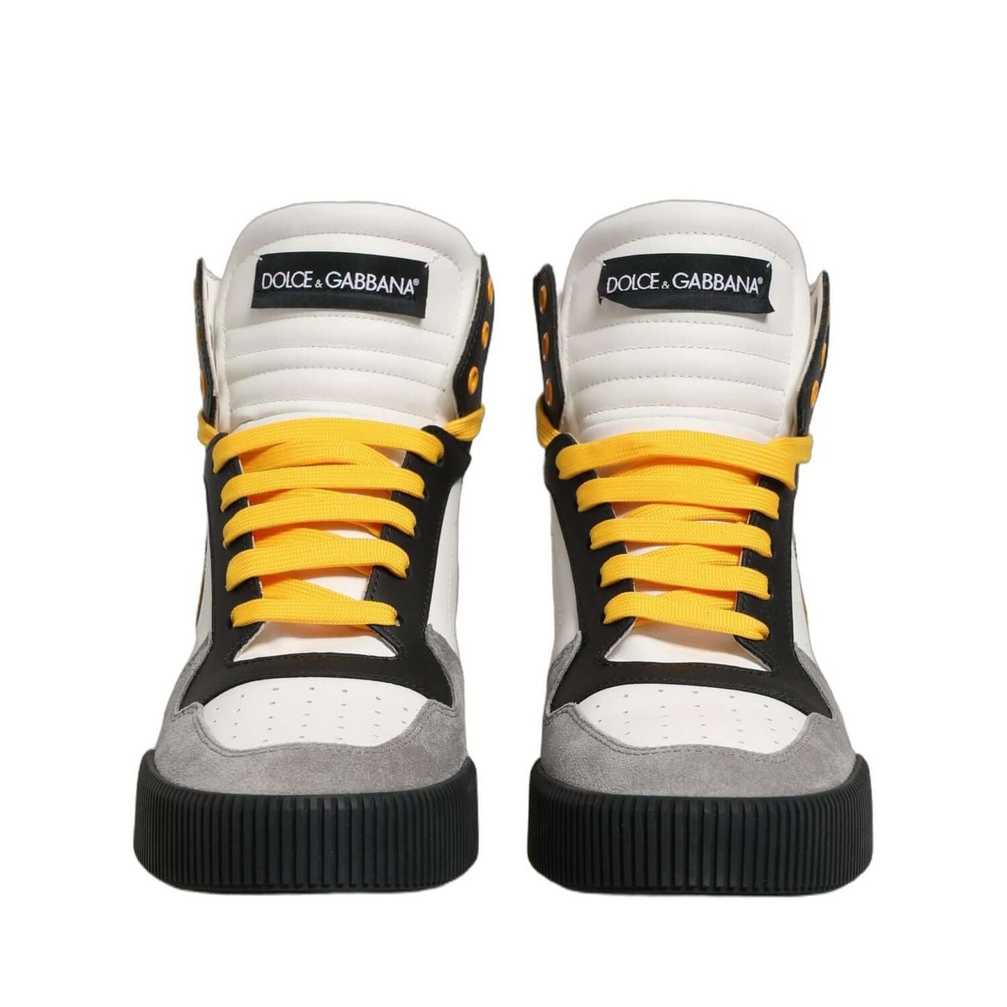 Dolce & Gabbana Multicolor Leather High Top Sneakers Shoes