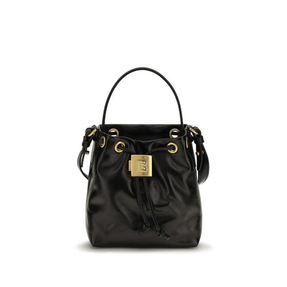 Balmain Black Calf Leather Bos Taurus Backet Bag