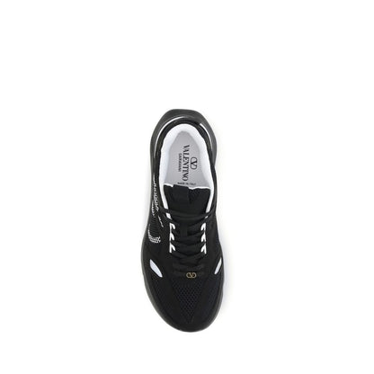 Valentino Garavani Black Fabric Athletic Sneakers