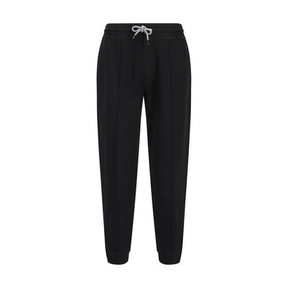 Brunello Cucinelli Black Cotton Joggers (Workout Pants)