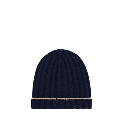 Brunello Cucinelli Blue Cashmere Beanie