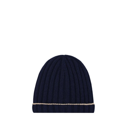 Brunello Cucinelli Blue Cashmere Beanie