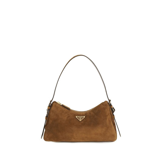Prada Brown Calf Leather Bos Taurus Shoulder Bag