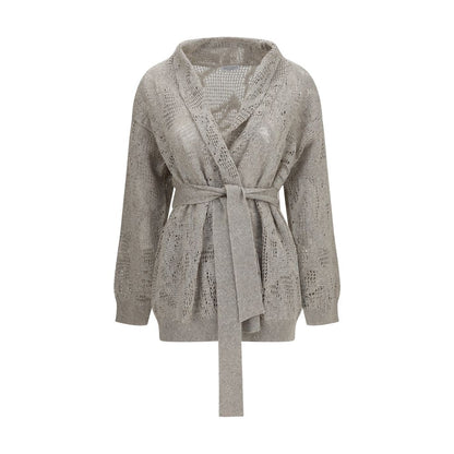 Brunello Cucinelli Beige Linen Cardigan