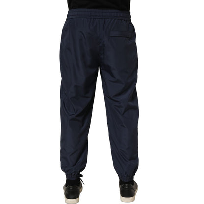 Dolce & Gabbana Dark Blue Polyester Jogger Sweatpants Pants
