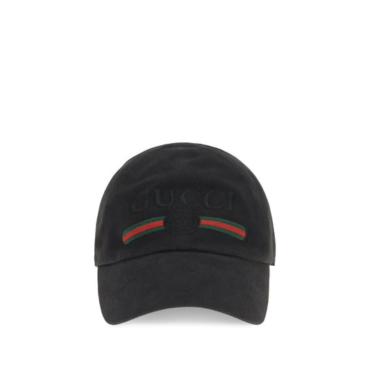 Gucci Black Cotton Cap (Baseball Hat)
