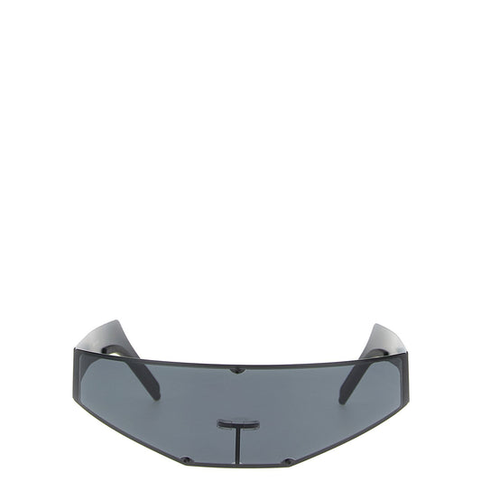 Rick Owens Black Stainless Steel Sunglasses