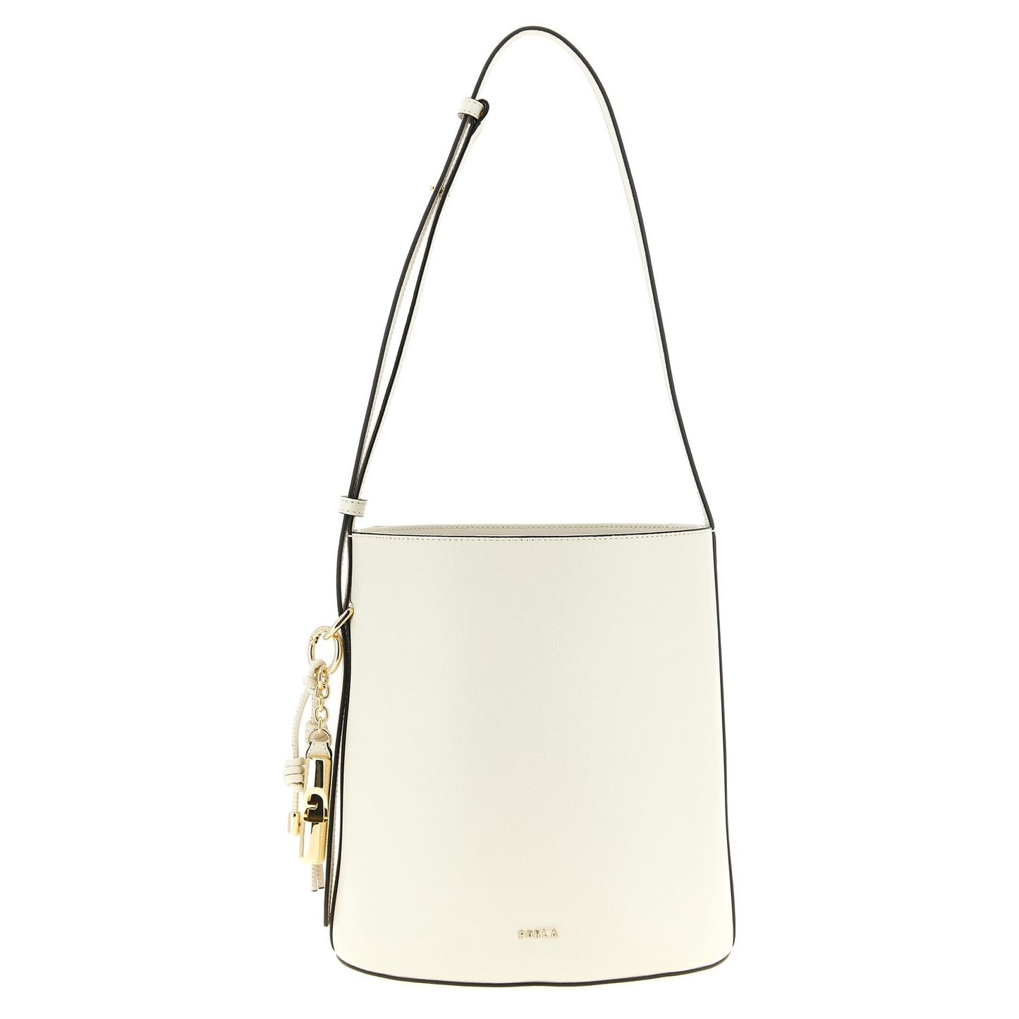Furla White Calfskin Shoulder Bag