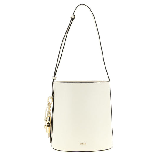 Furla White Calfskin Shoulder Bag