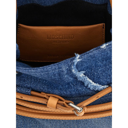 Moschino Blue Cotton Handbag