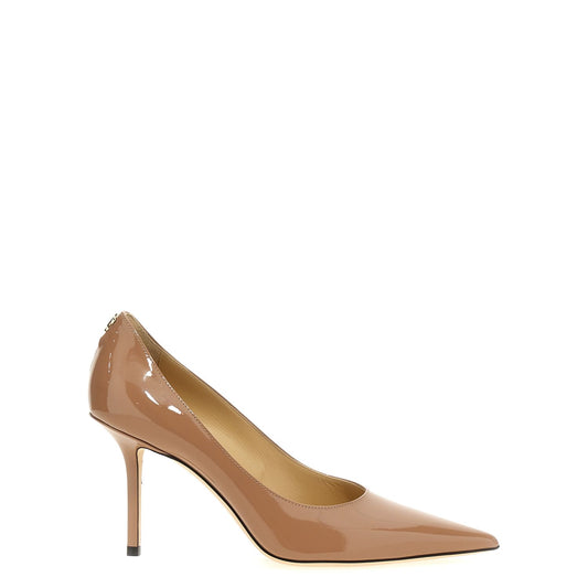 Jimmy Choo Beige Calfskin High Heel Pumps