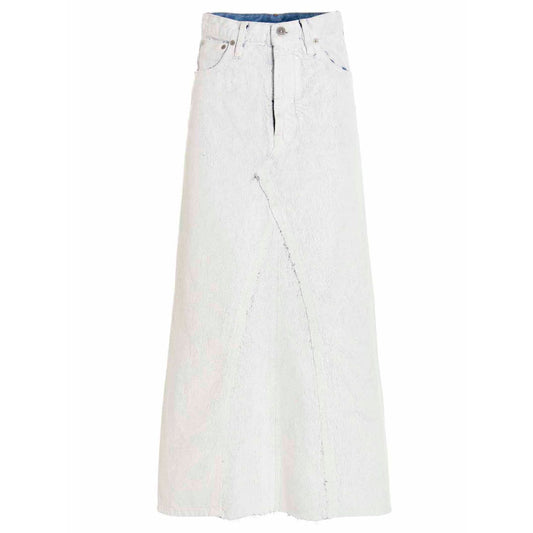 Maison Margiela White Cotton Mini Skirt
