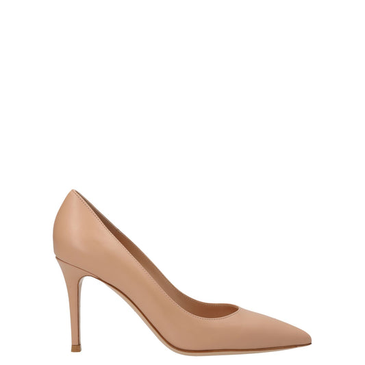 Gianvito Rossi Beige Calfskin High Heel Pumps