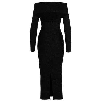 Khaite Gray Virgin Wool Midi Skirt