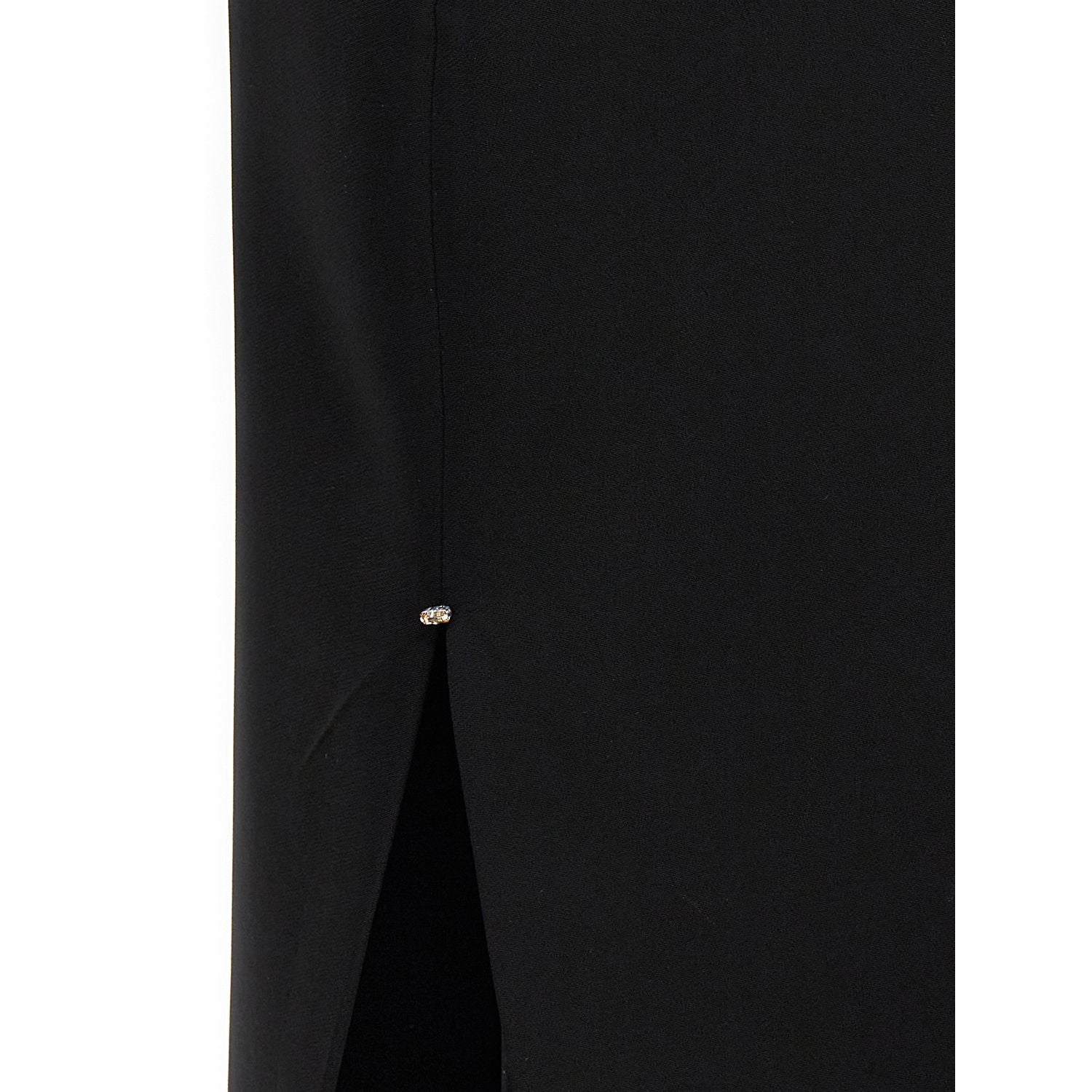 Sportmax Black Viscose Long Skirt