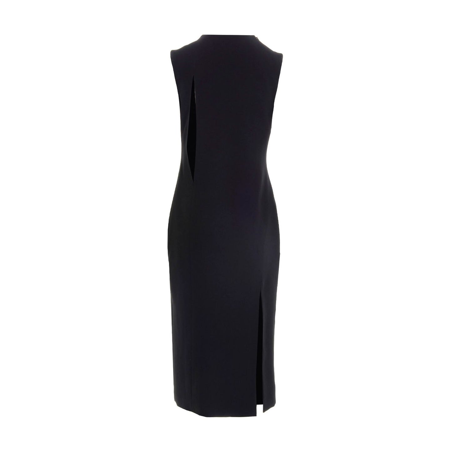 Versace Black Acetate Midi Dress