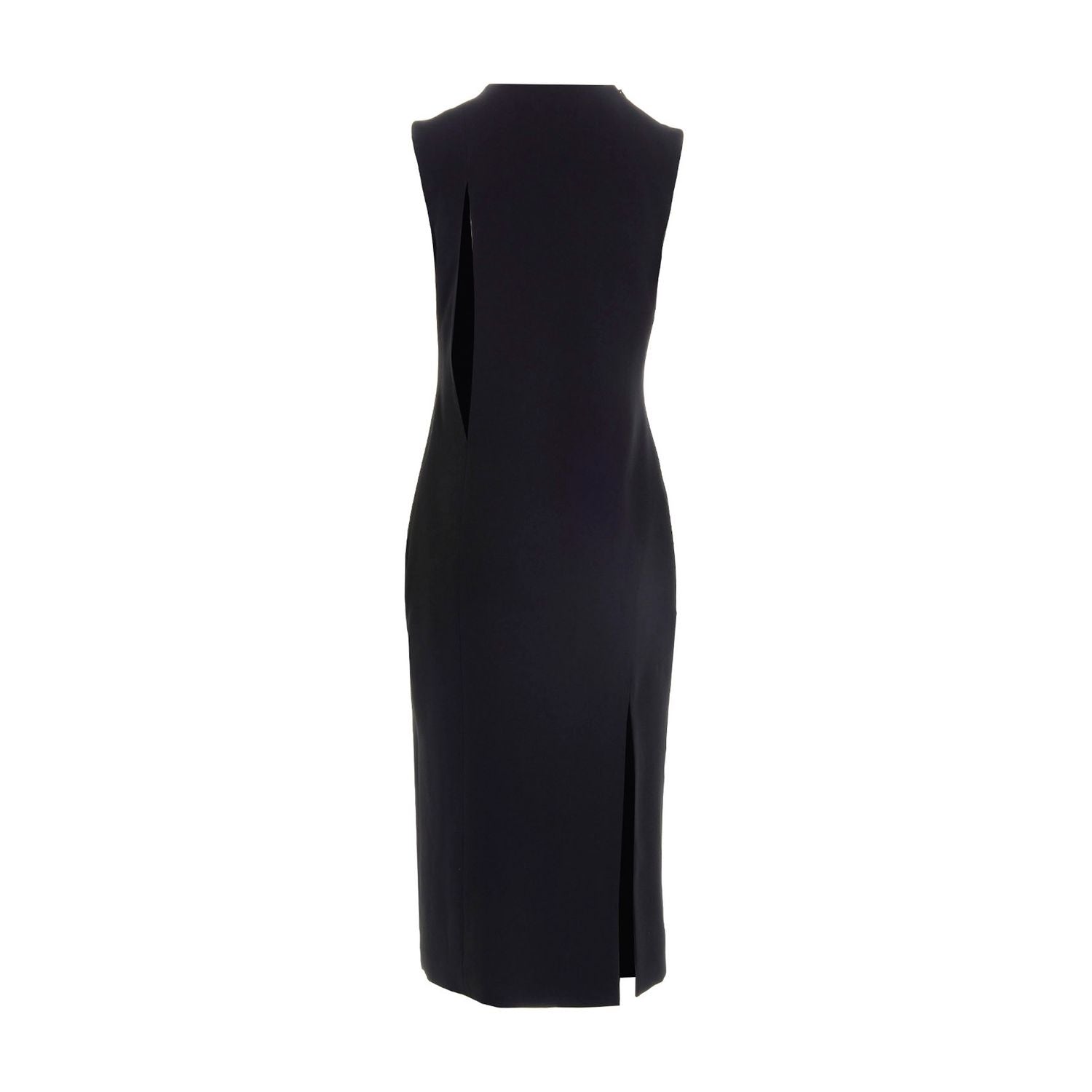 Versace Black Acetate Midi Dress
