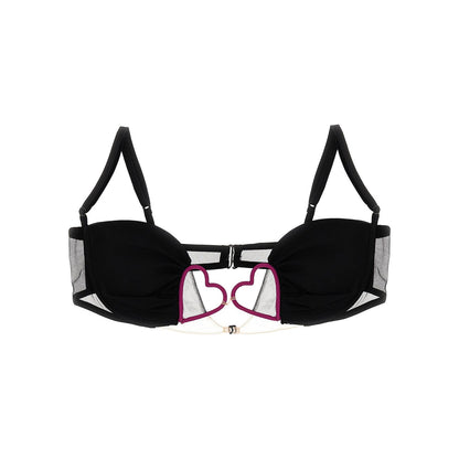 Nensi Dojaka Black Polyamide Bra
