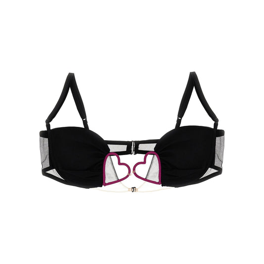Nensi Dojaka Black Polyamide Bra