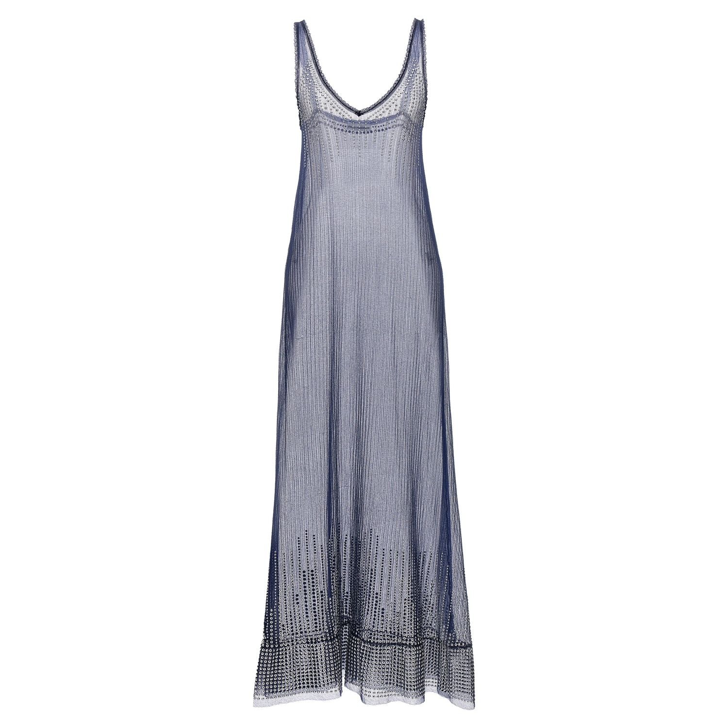 Paco Rabanne Blue Polyamide Long Dress