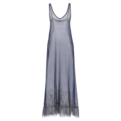 Paco Rabanne Blue Polyamide Long Dress
