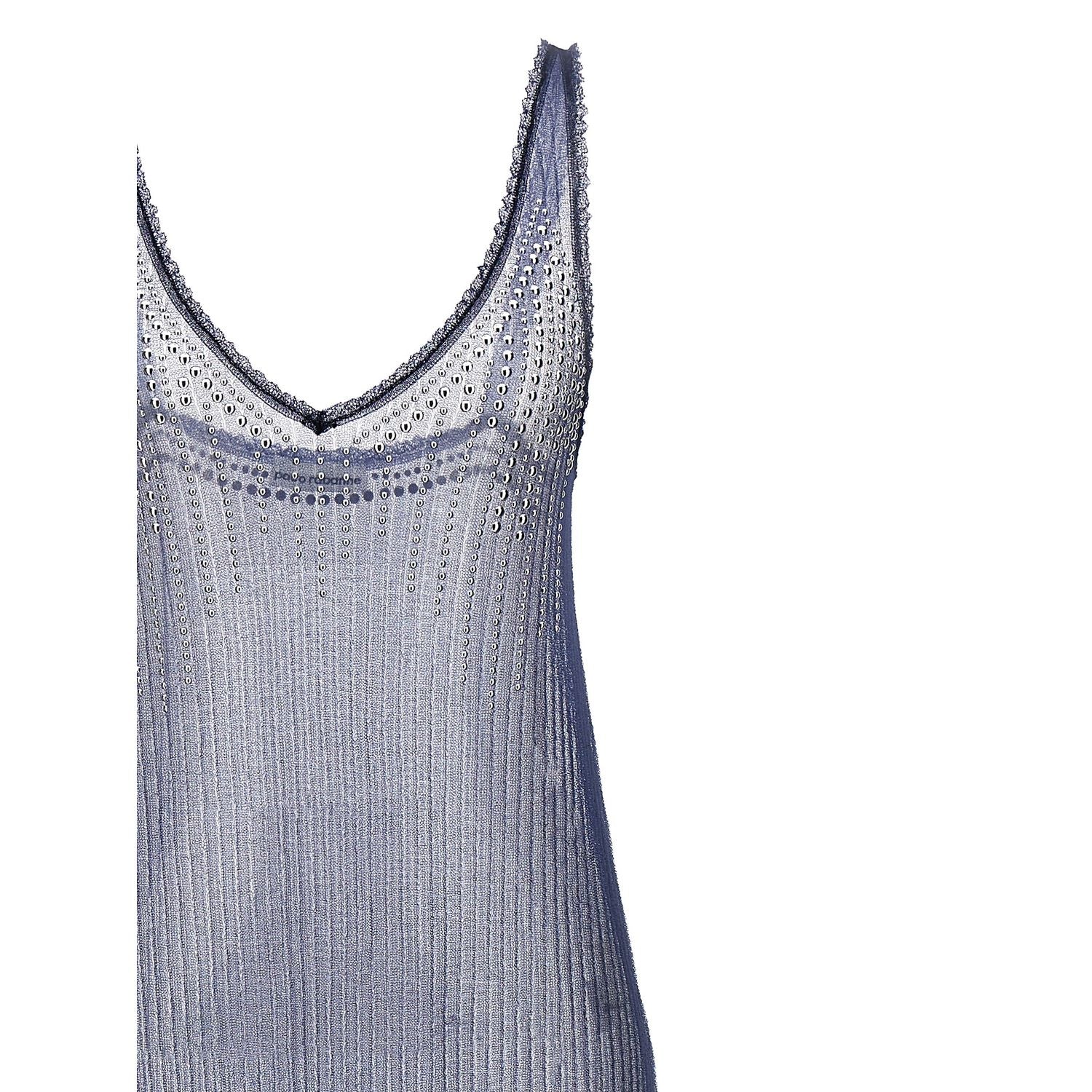 Paco Rabanne Blue Polyamide Long Dress