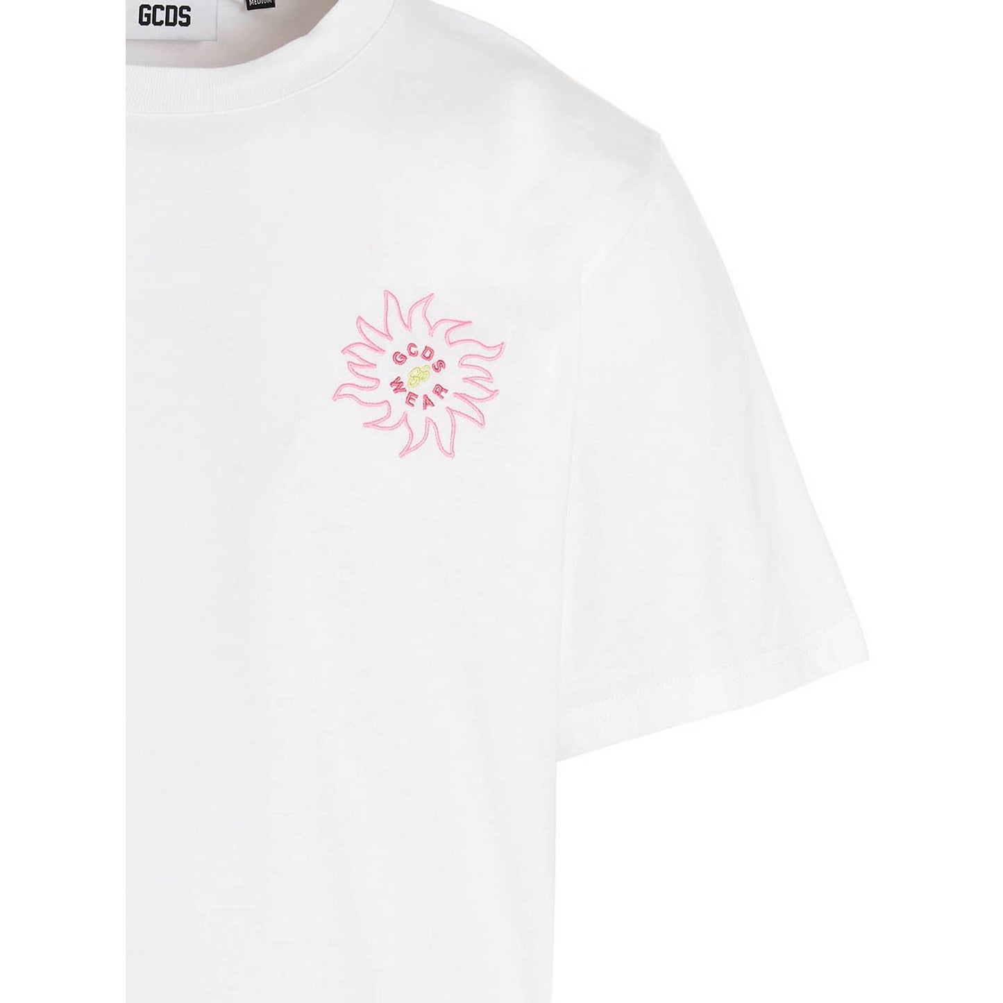 GCDS White Cotton T-Shirt