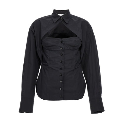 The Attico Black Cotton Blouse