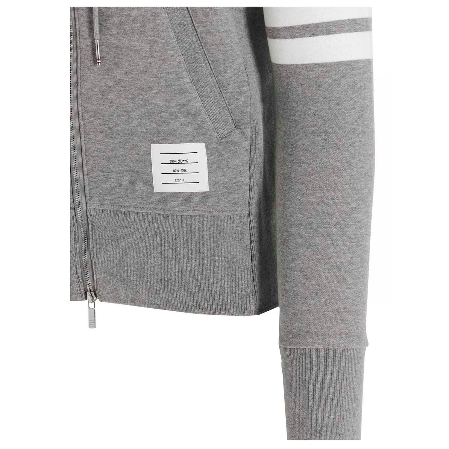 Thom Browne Gray Cotton Sweatshirt