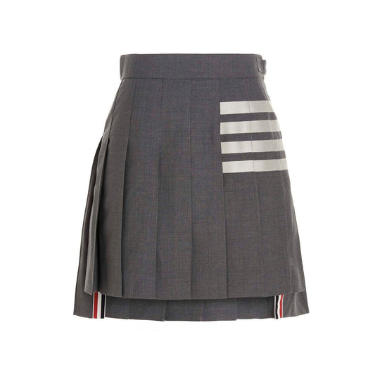 Thom Browne Gray Wool Long Skirt