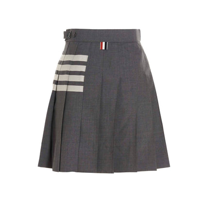 Thom Browne Gray Wool Long Skirt