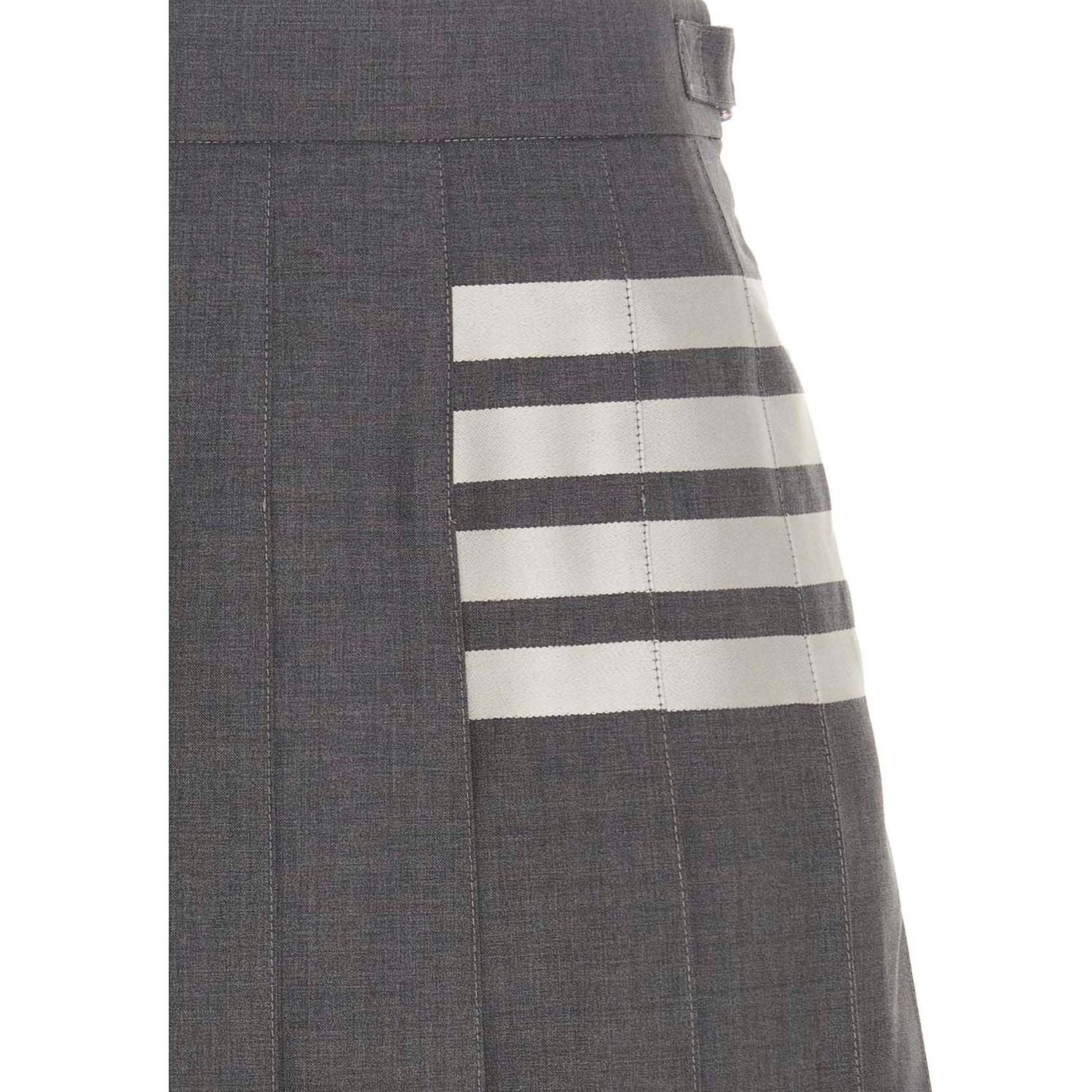 Thom Browne Gray Wool Long Skirt