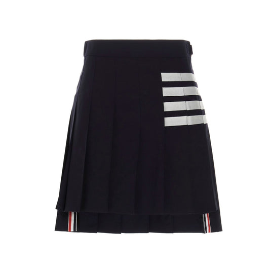 Thom Browne Blue Wool Long Skirt
