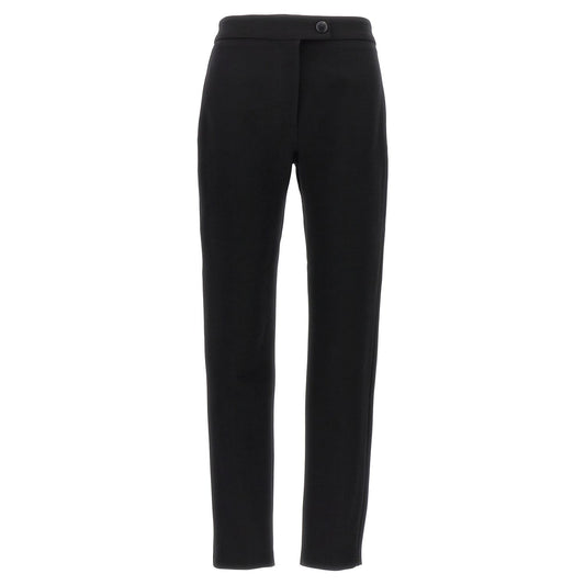 Ferragamo Black Elastane Skinny Pants