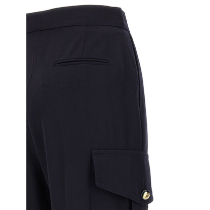 Alexander McQueen Blue Wool Cargo Pants