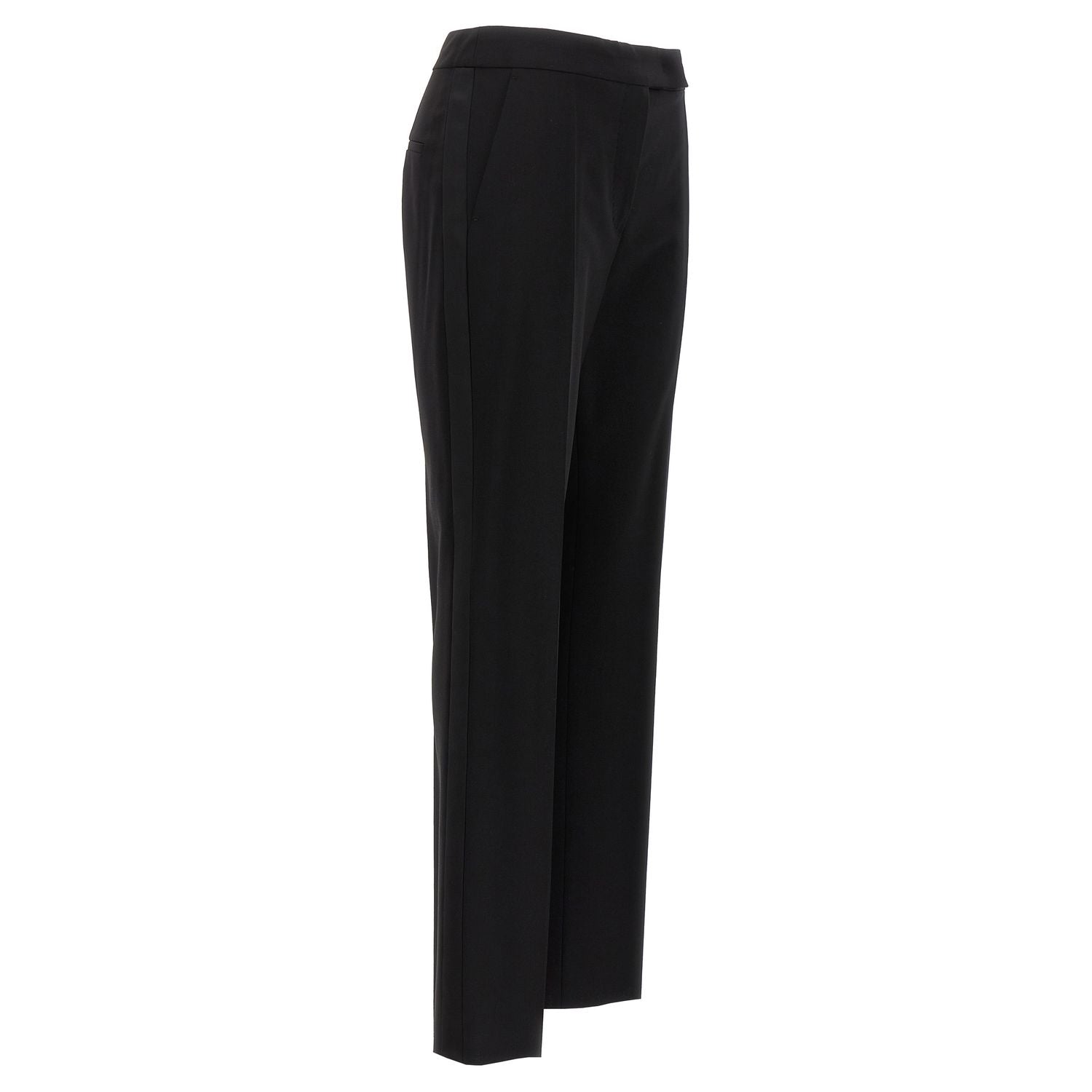 Max Mara Black Virgin Wool Dress Pants