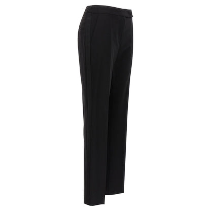 Max Mara Black Virgin Wool Dress Pants