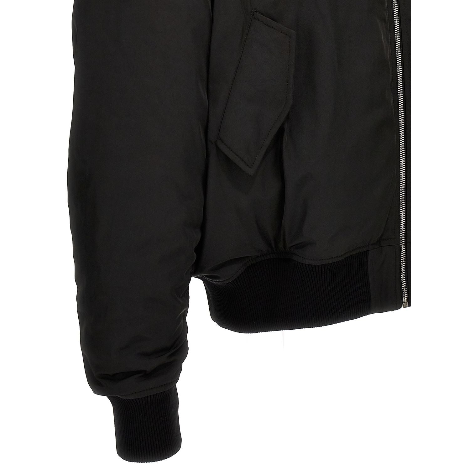 1989 Studio Black Polyester Bomber