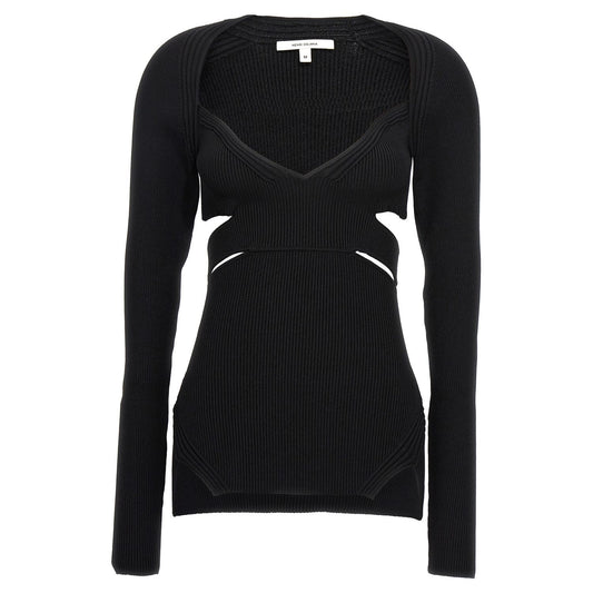 Nensi Dojaka Black Viscose Cardigan