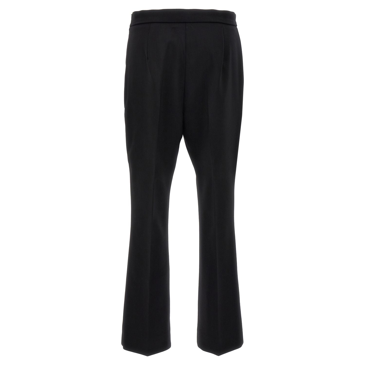 Max Mara Black Virgin Wool Cropped Pants